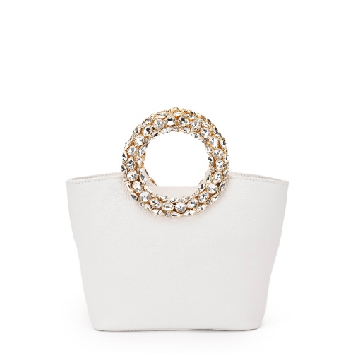 PAOLA FIORENZA Geantă damă albă cu cristale