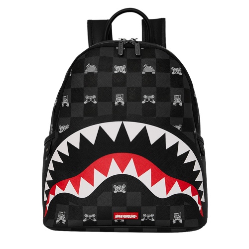 SPRAYGROUND Rucsac GRAY PEEKING CHARACTER