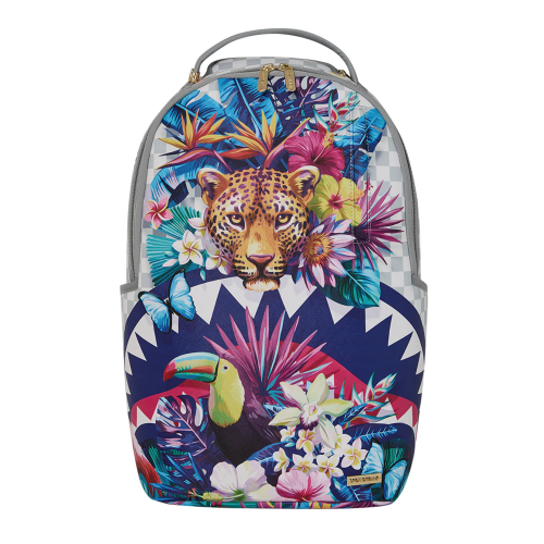 SPRAYGROUND Rucsac CREAM FLOWERING JUNGLE SHARK DLXSV