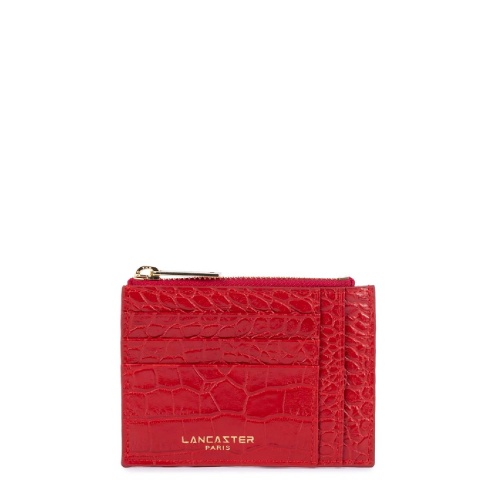 LANCASTER Cardholder damă roșu cu fermoar Exo