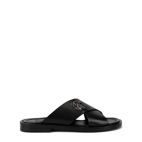 Roberto Cavalli Papuci piele negri bărbați