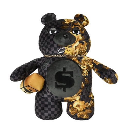 SPRAYGROUND Rucsac GOLD FLORAL REMIX MONEYBEAR