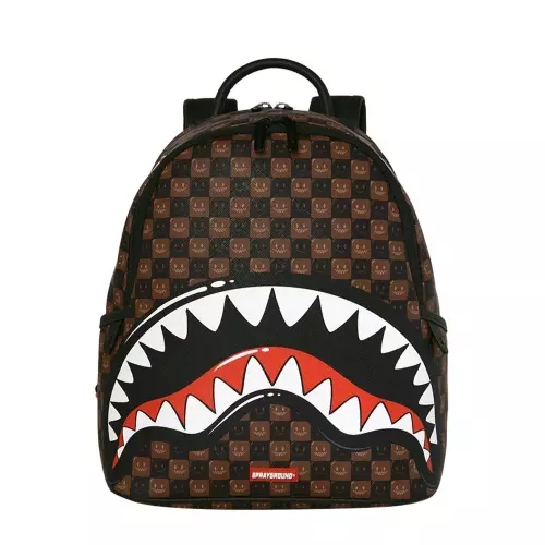SPRAYGROUND Ruscas SHARKS IN PARIS WTF BUBBLE BROWN CHECK SAVAGE - Pepina.ro SPRAYGROUND Ruscas SHARKS IN PARIS WTF BUBBLE BROWN CHECK SAVAGE