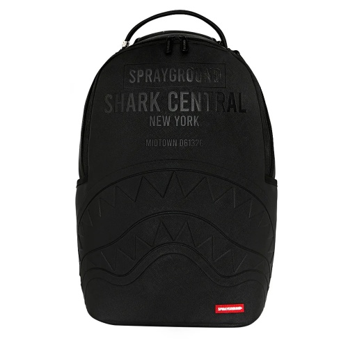 SPRAYGROUND Rucsac SHARK CENTRAL EMBOSSED BLACK NYLON