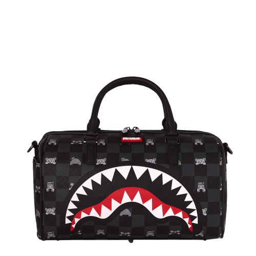 SPRAYGROUND Geantă de voiaj GRAY PEEKING CHARACTER