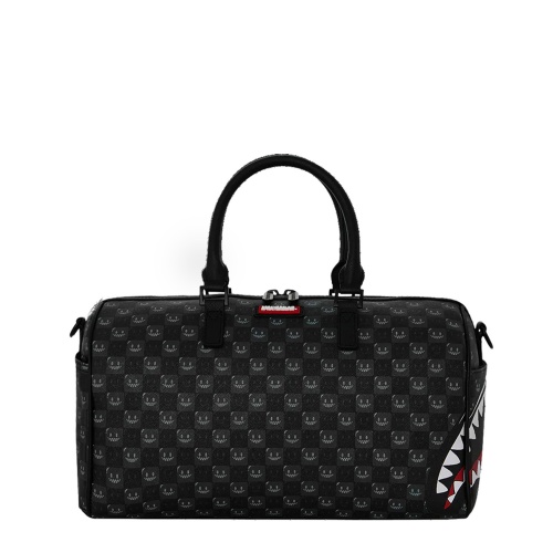 SPRAYGROUND Sac de voiaj SHARKS IN PARIS WTF BUBBLY BLACK CHECK MINI