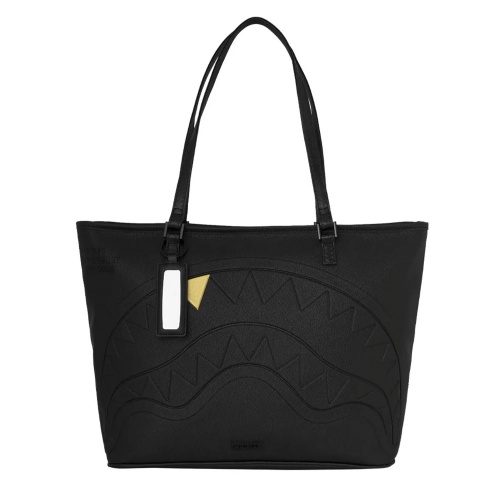 SPRAYGROUND Geantă BLACKED OUT EMBOSSED GOLD TOOTH