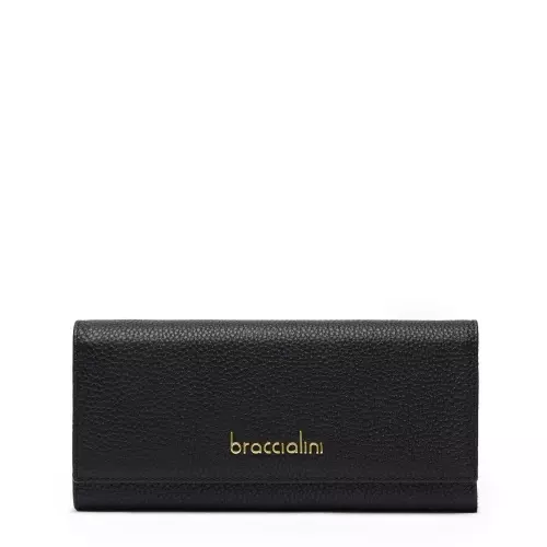 BRACCIALINI Portofel damă negru Basic