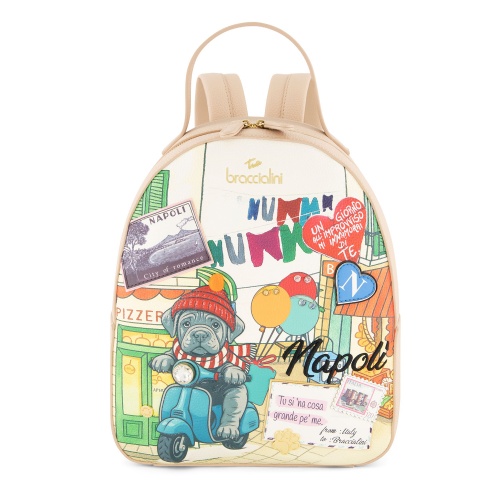 BRACCIALINI Rucsac damă Cartoline Napoli - Pepina.ro BRACCIALINI Rucsac damă Cartoline Napoli
