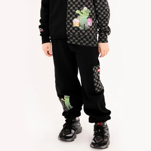 SPRAYGROUND Pantaloni de trening copii THROW IT TO ME DRIP CHECKERED SPLIT