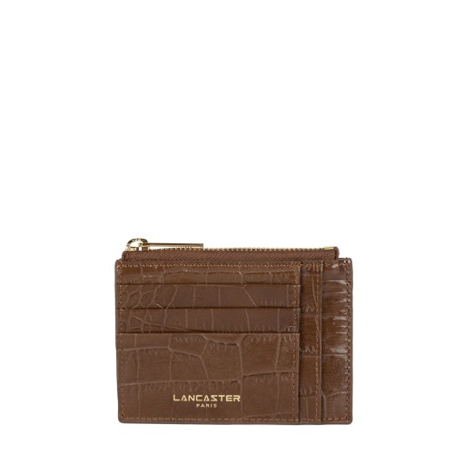 LANCASTER Cardholder damă maro cu fermoar Paris PM