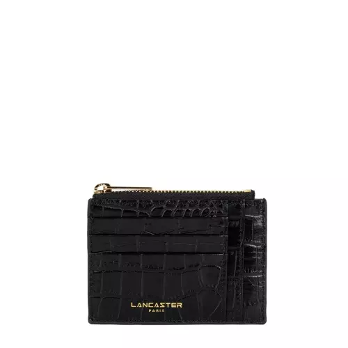 LANCASTER Cardholder damă negru cu fermoar Exo