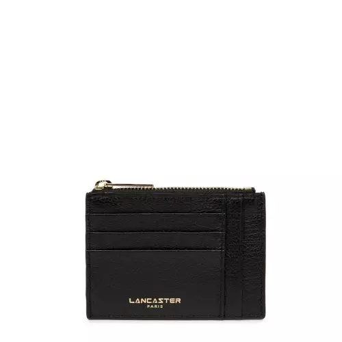 LANCASTER Cardholder bărbați negru cu fermoar Exo