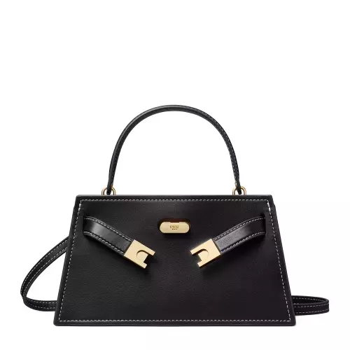 TORY BURCH Geantă damă neagră MINI LEE RADZIWILL