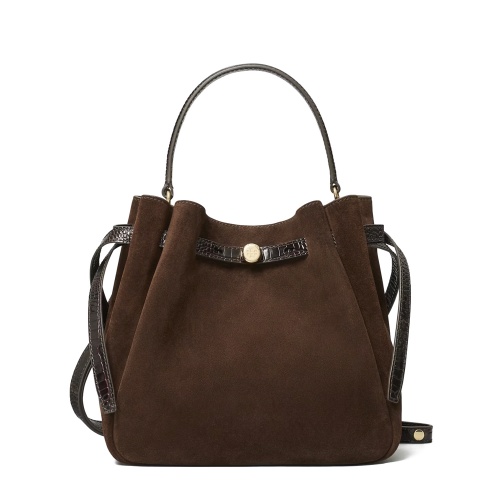 TORY BURCH Geantă maro damă Romy Bucket - Pepina.ro TORY BURCH Geantă maro damă Romy Bucket