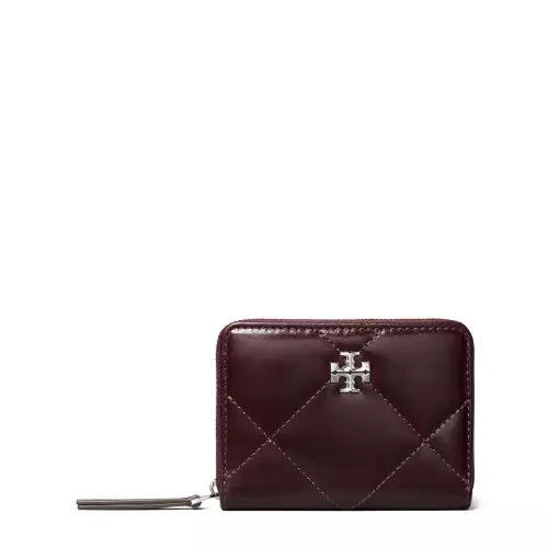 TORY BURCH Portofel damă vișiniu Kira Diamond small