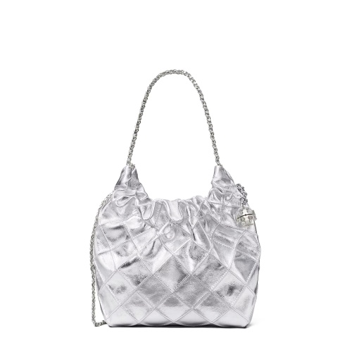 TORY BURCH Geantă damă argintie hobo MINI FLEMING - Pepina.ro TORY BURCH Geantă damă argintie hobo MINI FLEMING