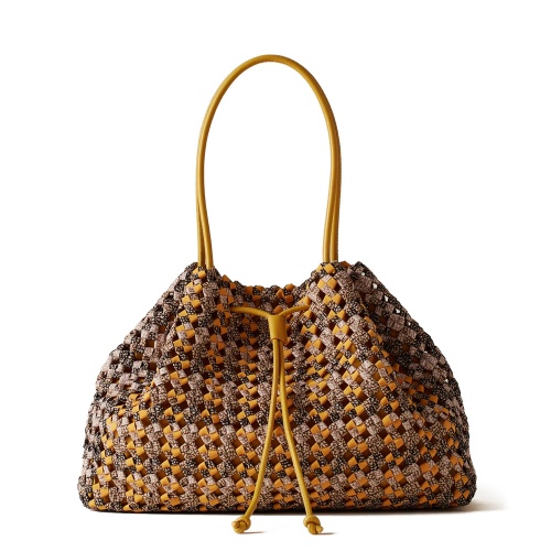 BORBONESE Geantă damă galbenă La Nido Shopping Bag
