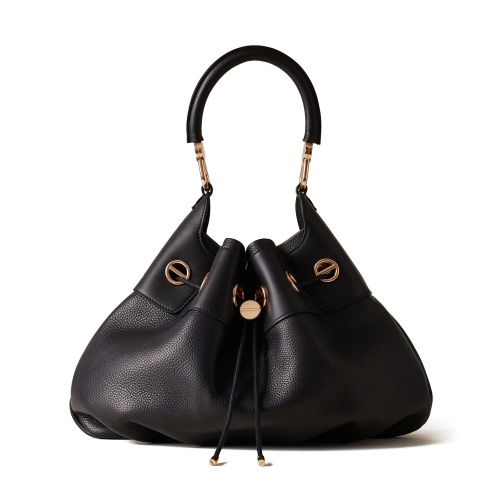 BORBONESE Geantă damă neagră Collier Hobo Bag