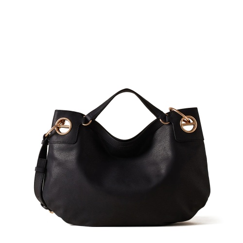 BORBONESE Geantă damă neagră London Hobo Bag