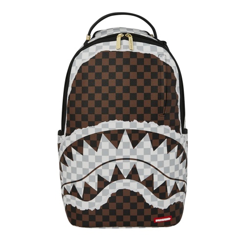 SPRAYGROUND Rucsac CREAM AND BROWN TEAR CHECK - Pepina.ro SPRAYGROUND Rucsac CREAM AND BROWN TEAR CHECK