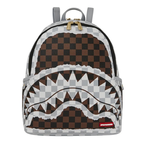 SPRAYGROUND Rucsac CREAM AND BROWN TEAR CHECK - Pepina.ro SPRAYGROUND Rucsac CREAM AND BROWN TEAR CHECK