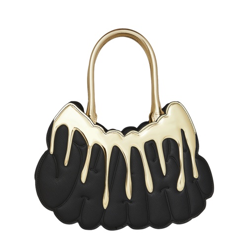 SPRAYGROUND Geantă neagră GOLD AND DANGEROUS SHARK