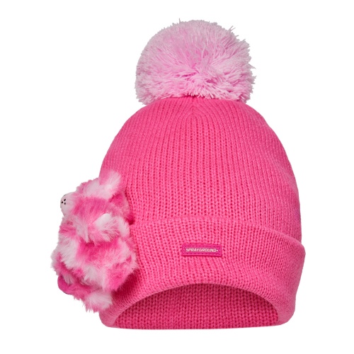 SPRAYGROUND Căciulă de iarnă PINK BEAR PUFF BEANIE