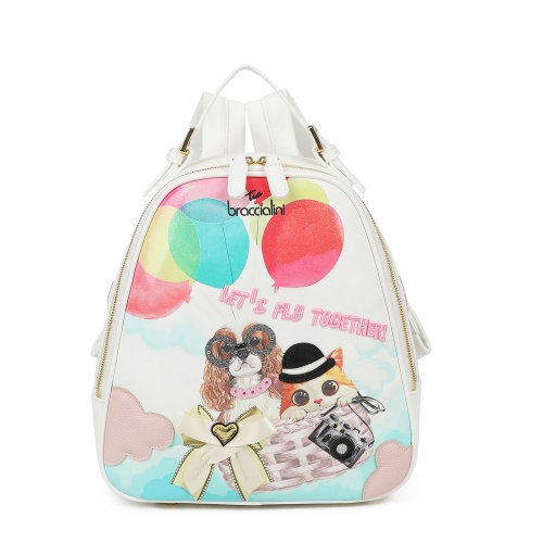 Braccialini Rucsac damă alb Allround