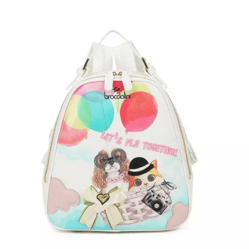 Braccialini Rucsac damă alb Allround - Pepina.ro Braccialini Rucsac damă alb Allround