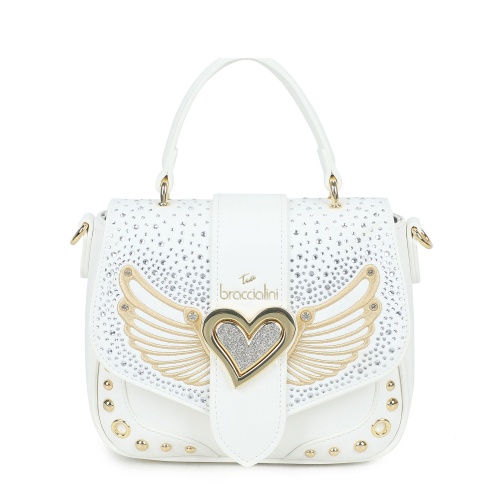 Braccialini Geantă damă albă cu cristale - Pepina.ro Braccialini Geantă damă albă cu cristale