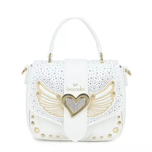 Braccialini Geantă damă albă cu cristale