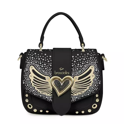 Braccialini Geantă damă neagră cu cristale