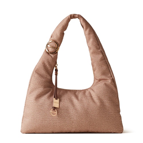 BORBONESE Geantă hobo damă bej TWINNIE