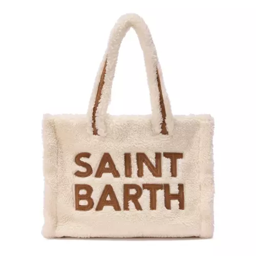 SAINT BARTH Geantă damă albă Colette Teddy
