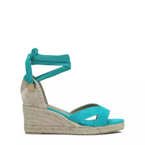 Castaner Sandale damă albastre cu platformă