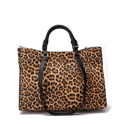 Ermanno Firenze Geantă damă cu imprimeu leopard
