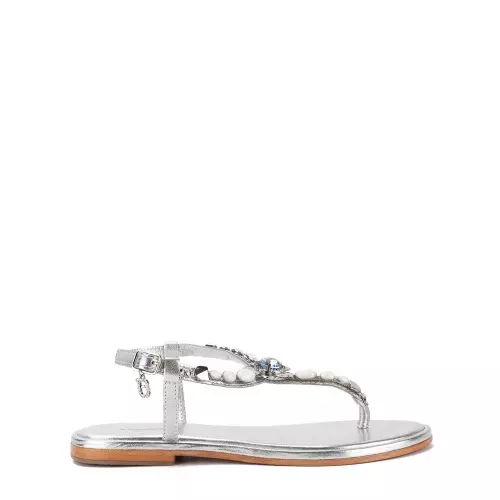 TOSCA BLU Sandale argintii damă - Pepina.ro TOSCA BLU Sandale argintii damă