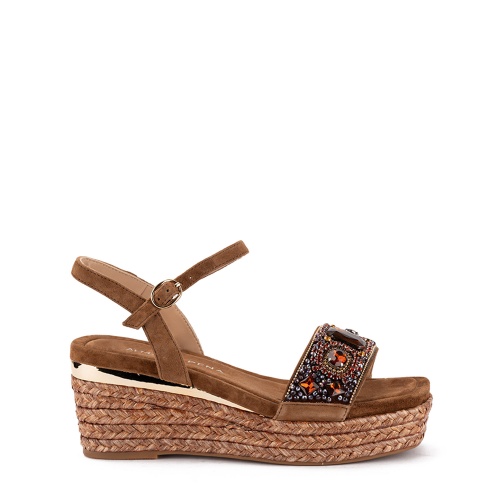 Alma En Pena Sandale maro damă cu pietre - Pepina.ro Alma En Pena Sandale maro damă cu pietre