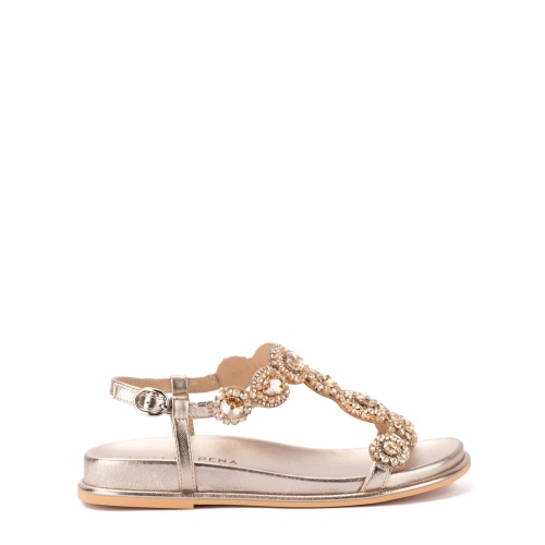 Alma En Pena Sandale aurii damă cu cristale - Pepina.ro Alma En Pena Sandale aurii damă cu cristale