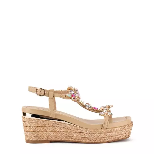 Alma En Pena Sandale damă bej cu platformă - Pepina.ro Alma En Pena Sandale damă bej cu platformă