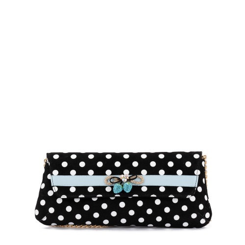 RENZONI Clutch damă negru cu buline