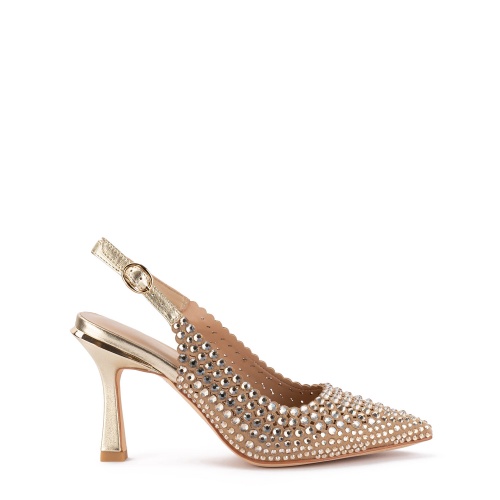 ALMA EN PENA Pantofi damă aurii