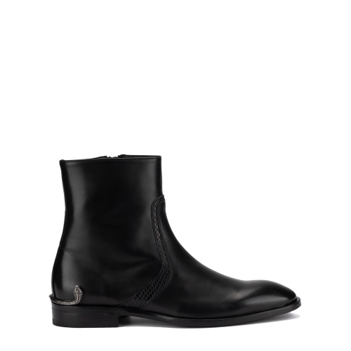 Roberto Cavalli Ghete bărbați negre din piele