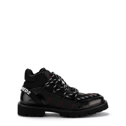 DSQUARED2 Ghete bărbați negre - Pepina.ro DSQUARED2 Ghete bărbați negre