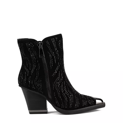 Alma En Pena Botine damă negre cu ștrasuri - Pepina.ro Alma En Pena Botine damă negre cu ștrasuri