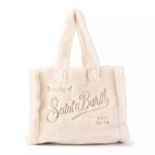 SAINT BARTH Geantă albă damă Colette Teddy