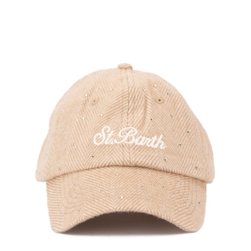 SAINT BARTH Șapcă baseball bej Baseball wool