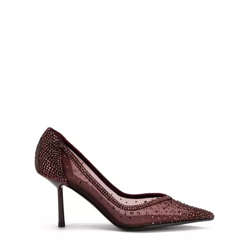 Le Silla Pantofi damă vișinii cu cristale Nicole