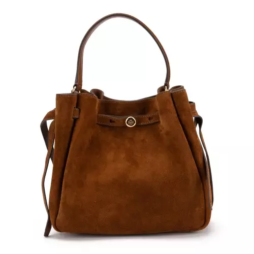 TORY BURCH Geantă damă maro Romy Bucket